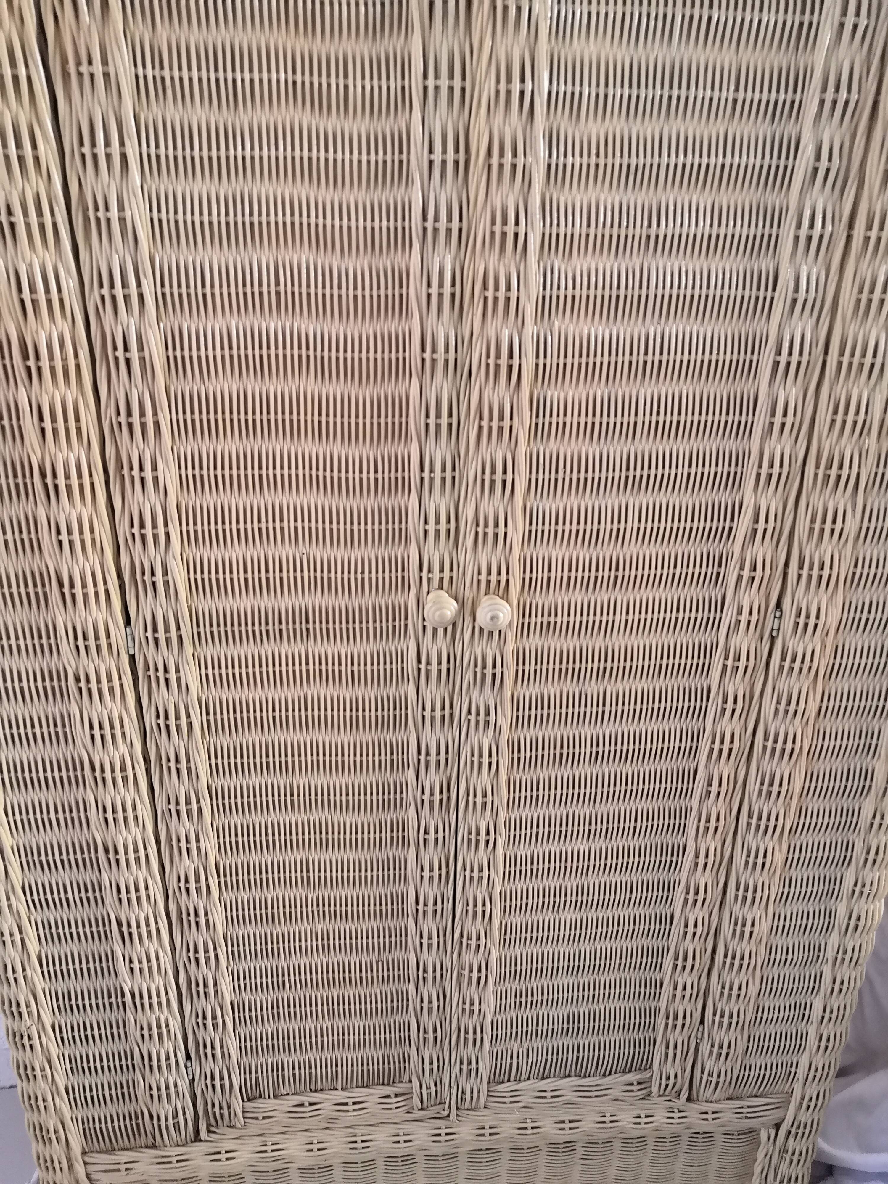 Vintage Rattan Wardrobe 1970s