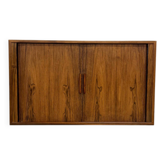 Rosewood Tambour Door Cabinet By Kai Kristiansen For Feldballes