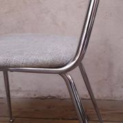1950s chrome and fabric compass base chair