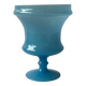 Vase vintage en opaline bleu