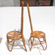 Set of two differents rattan garden chairs by Vittorio Bonacina, 1950s