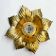 Vintage 1970s - 80s gold leaf metal flower wall light.
