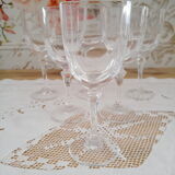 Set of 6 Art Deco style crystal liqueur glasses