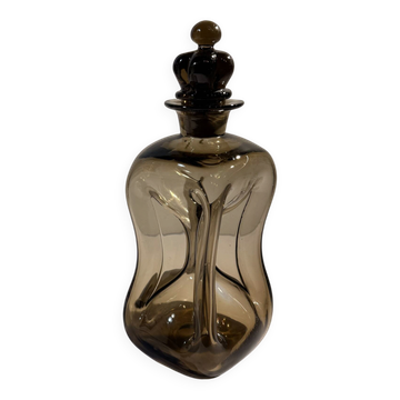 Carafe Kluk Kluk Mid-Century en Verre par Jacob E. Bang pour Holmegaar