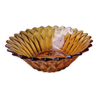 Amber glass salad bowl
