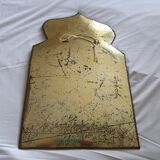 Mirror old brass wool frame oriental style 30x48cm