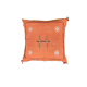 Berber cushion in orange Sabra with pom poms
