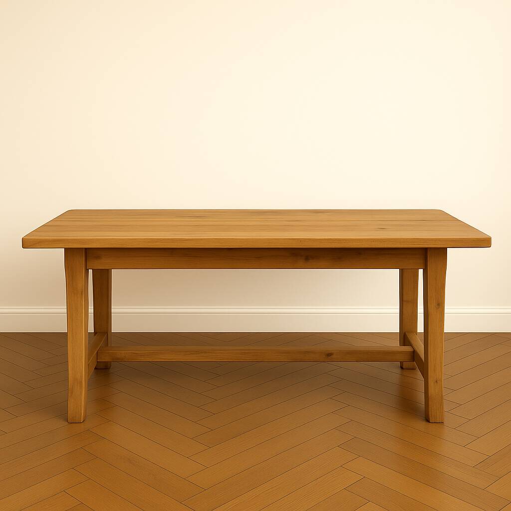 Solid elm wood farmhouse table