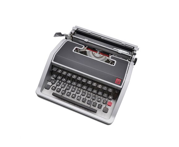 Machine à écrire Olivetti DL gris et noire révisée ruban neuf