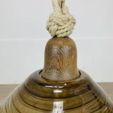 Temde Leuchten pendant light, plexiglass, rope and wood, 1970s