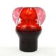 Donkey vase, red glass, designed by C. Zuber, Poland, 1970s
