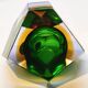 1960s asymmetrical and particular multifaceted ashtray / bowl in Murano glass. Made in Murano, Italy