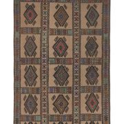Tapis vintage turc de oushak tissé à la main 151x221 cm