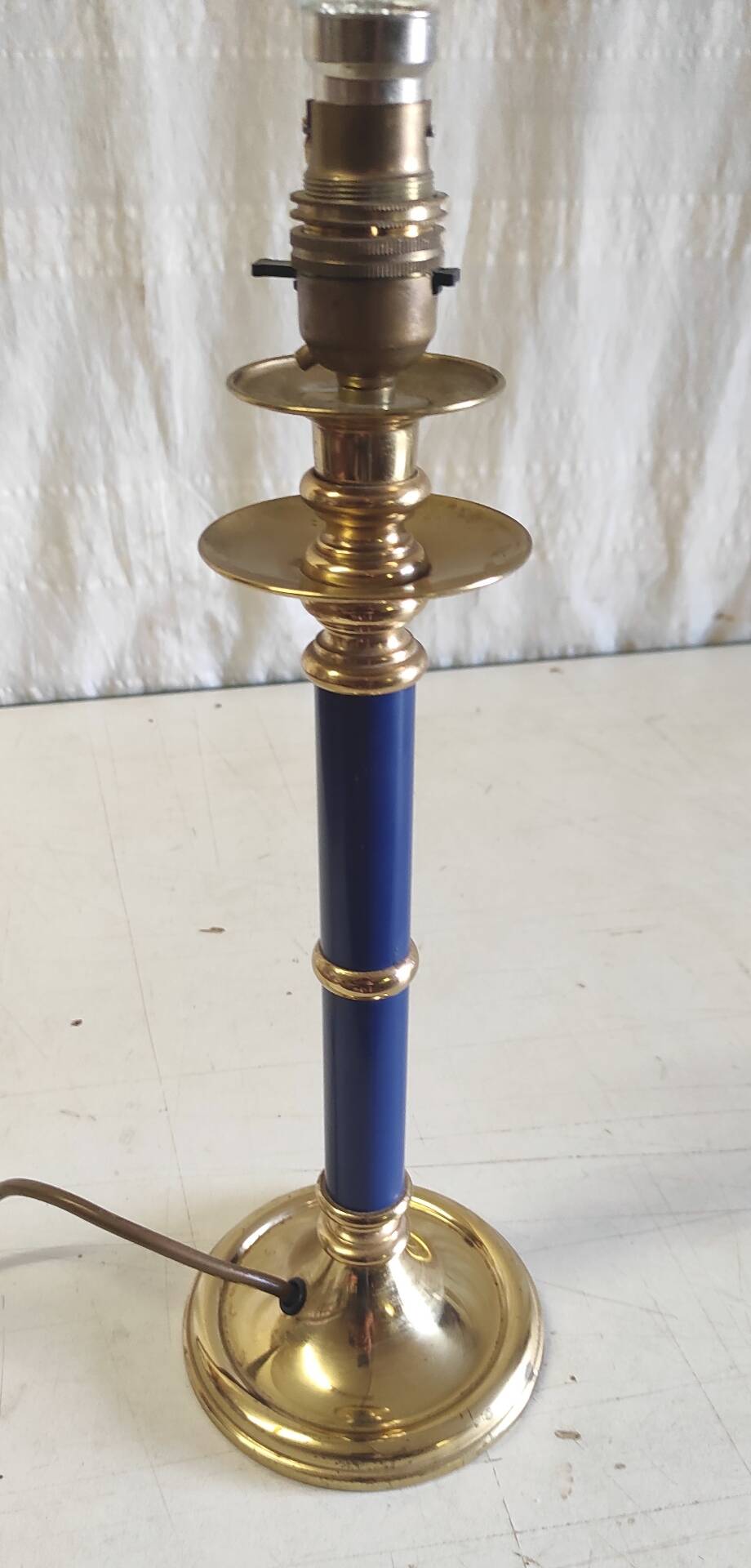 English table lamp base in brass - mid 20th century