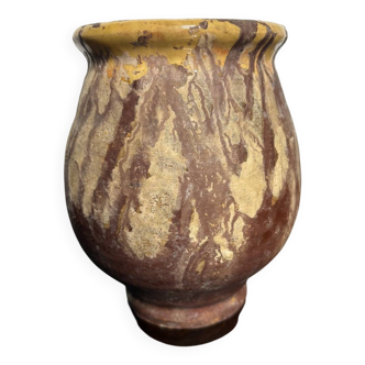 Small grease pot, foie gras pot, confit, in glazed terracotta