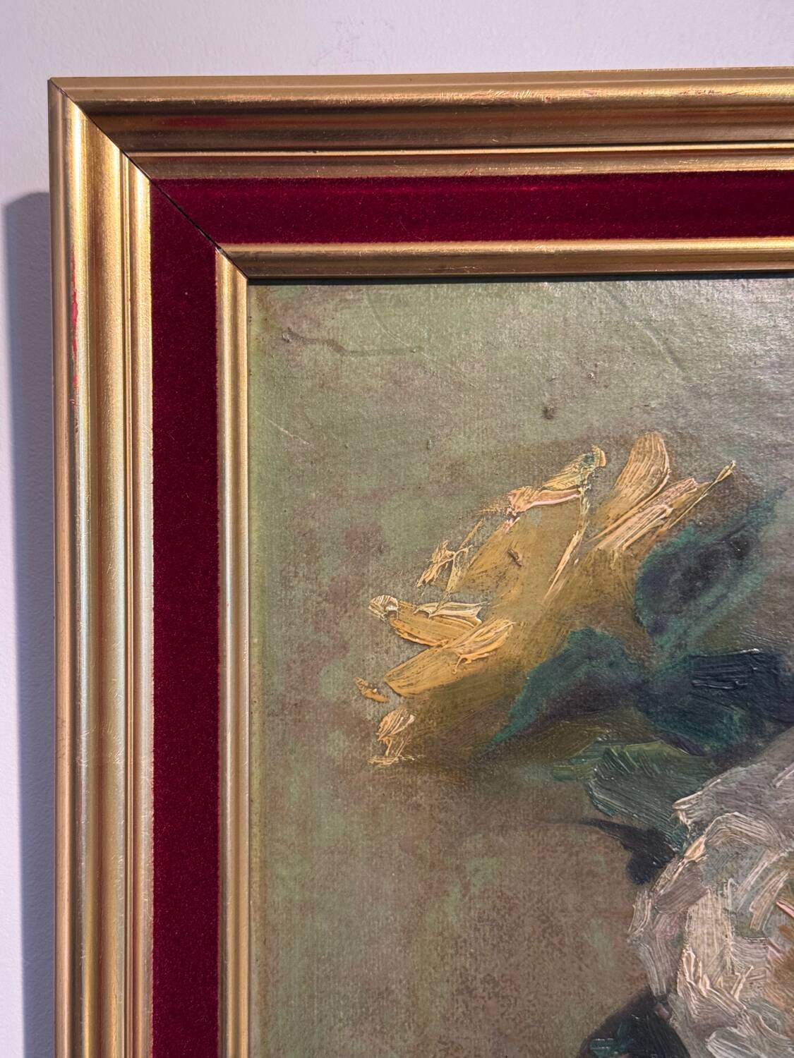 Antique painting, Still life with roses, signed Chaleyé