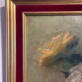 Antique painting, Still life with roses, signed Chaleyé