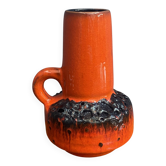 Orange Fat Lava vase by C.J Kreutz model 219 1960s West Germany Pottery