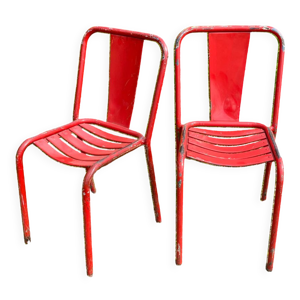 Duo de chaises tolix