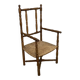 Fauteuil en paille et bois tourné
