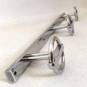 Triple coat hooks Art Deco by Jean Royère Width 45 cm