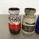 Ensemble de quatre vases "242-22" en poterie d'époque fabriqués par Scheurich, Allemagne