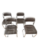 Set of 4 vintage 1970s chrome chairs – Rinaldi style