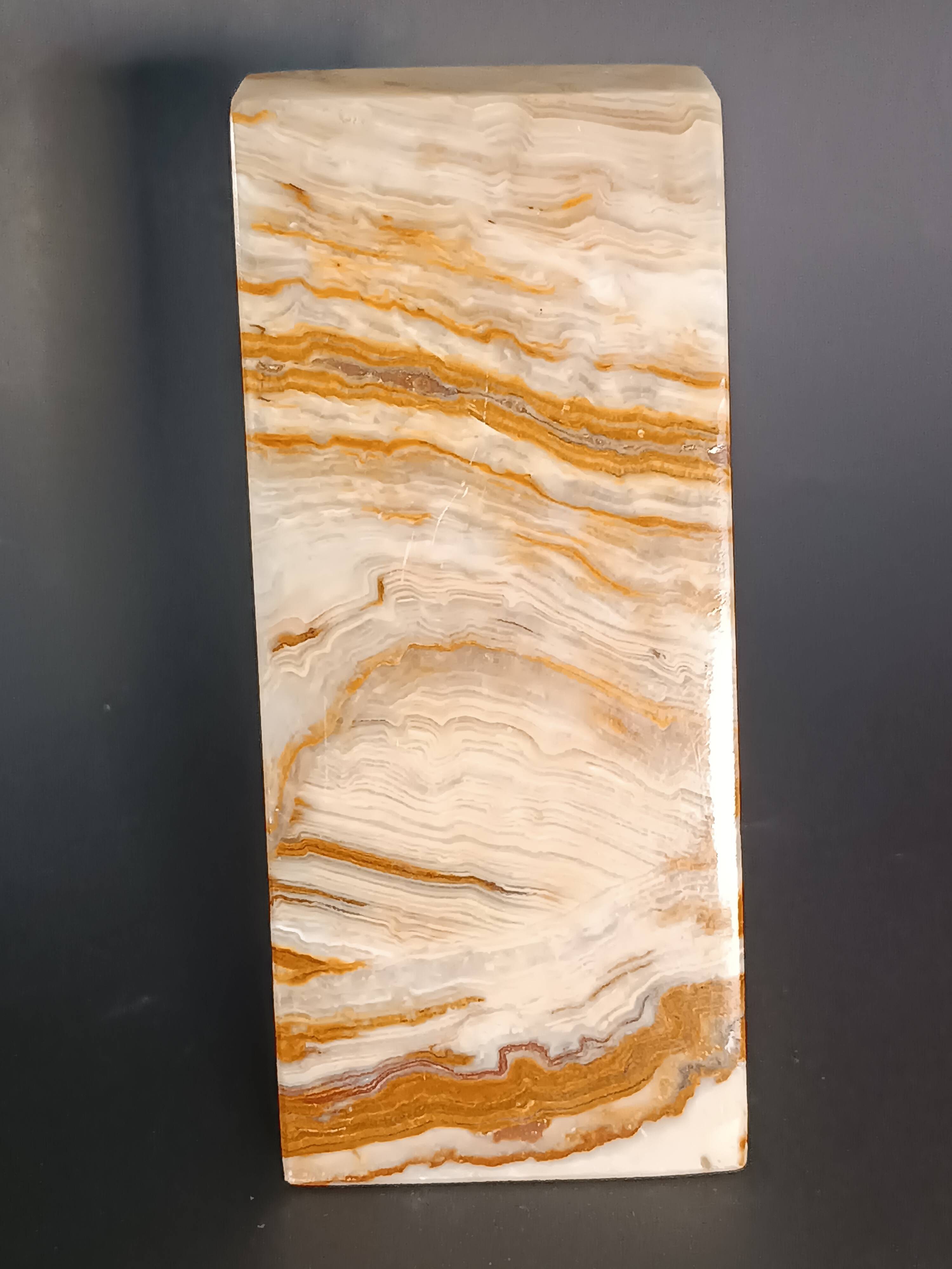 Vintage pyramid onyx bookends