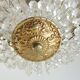 Antique crystal ceiling chandelier, Empire style, patinated gilt metal – pendant light