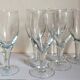 Six XXL blown glass stemmed glasses
