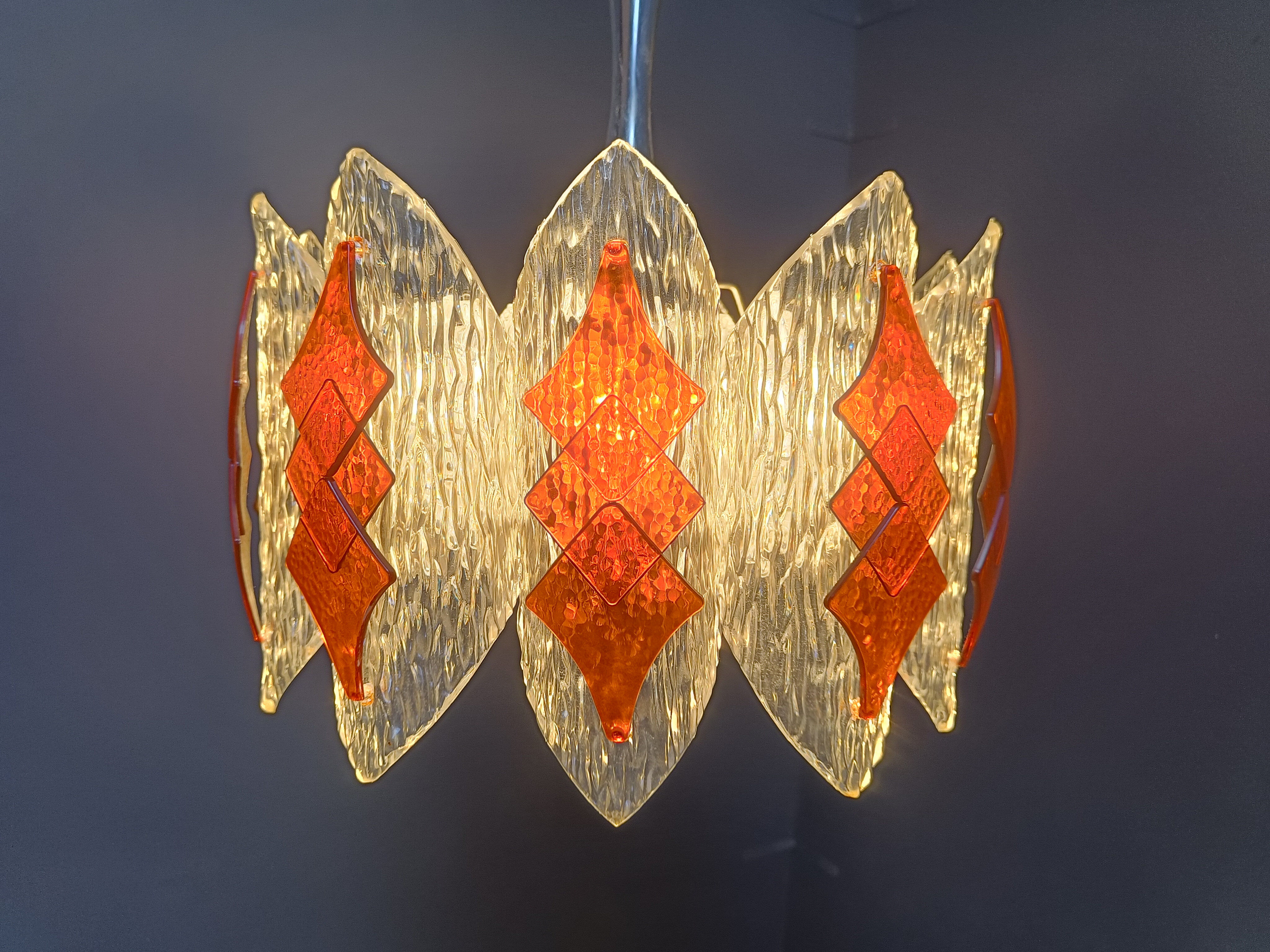 Acrylic space age chandelier by Marbach Leuchten, Germany, 1960s
