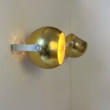 Pair of vintage brass wall lights by PARSCOT, France, 1970