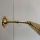 Pair of adjustable vintage brass wall lights, France, 1970.