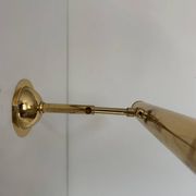 Pair of adjustable vintage brass wall lights, France, 1970.