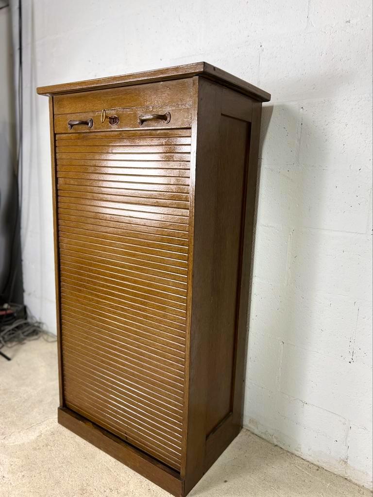 Vintage wooden filing cabinet / shutter cabinet / column cabinet