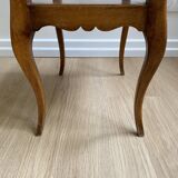 Small bedside table, nightstand, two-top ash plant stand with discreet drawer