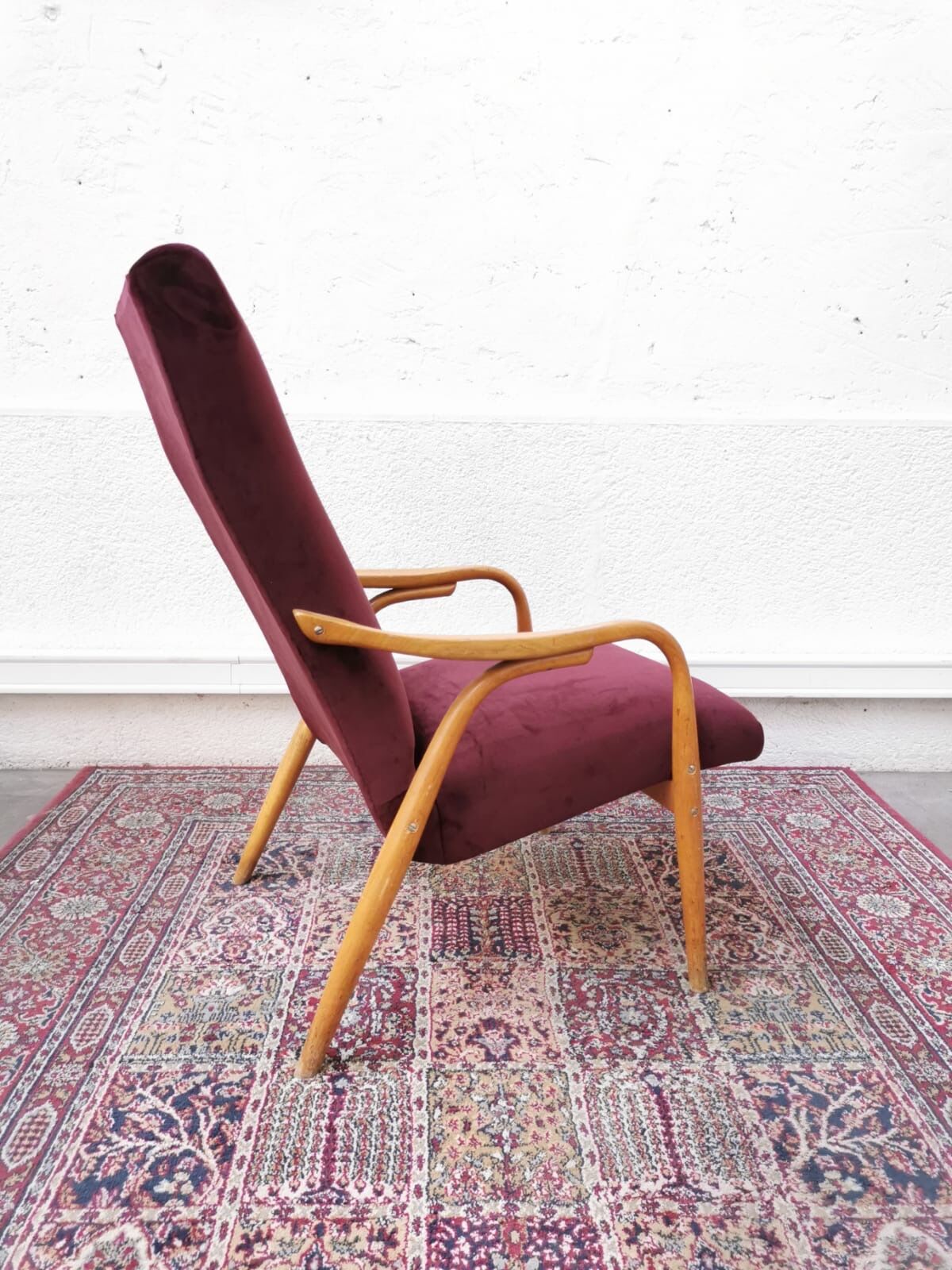 Vintage velvet armchair