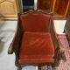 Salon baroque en velours bordeaux et bois