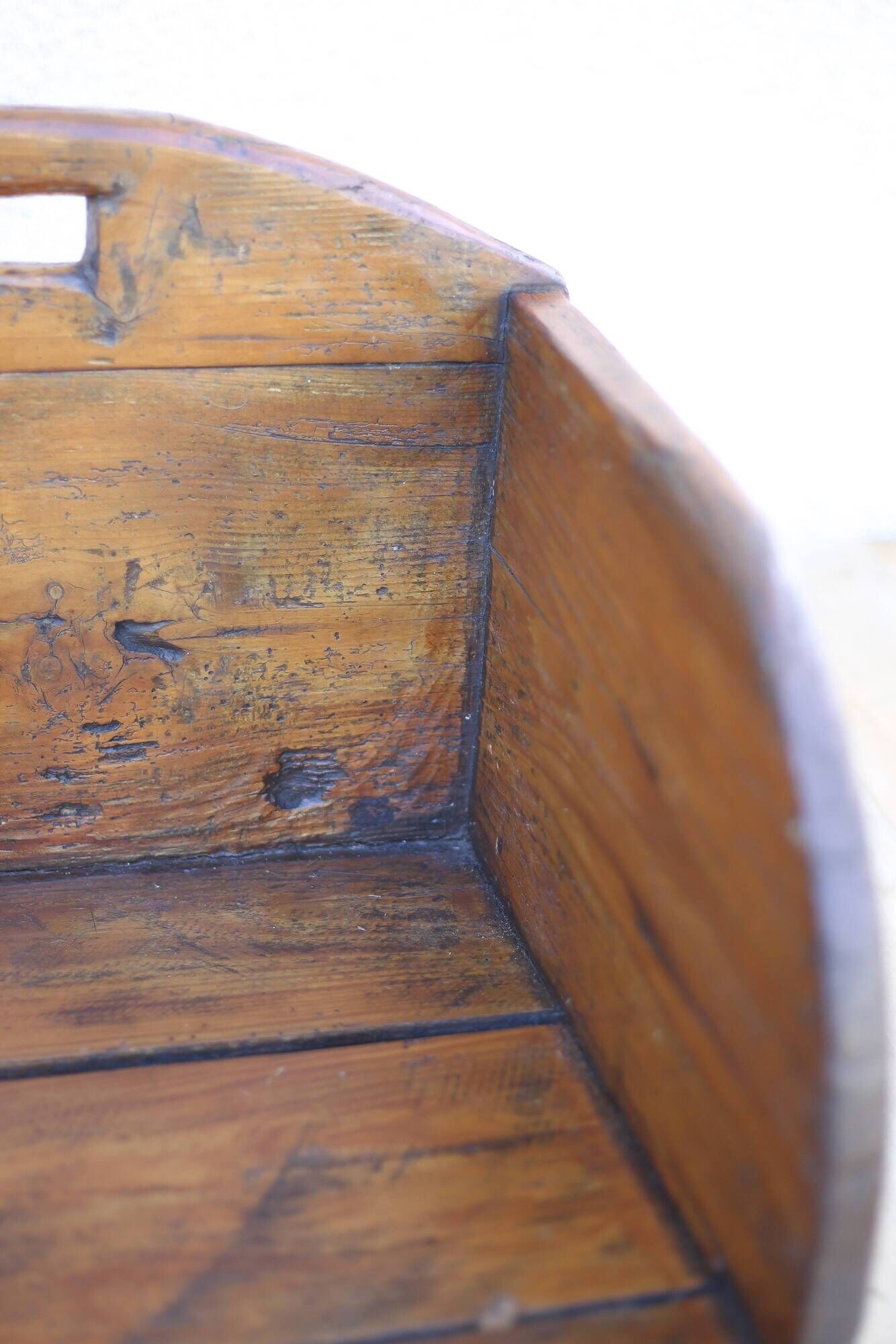 Wooden shelf, washerwoman's box, trade furniture, folk art