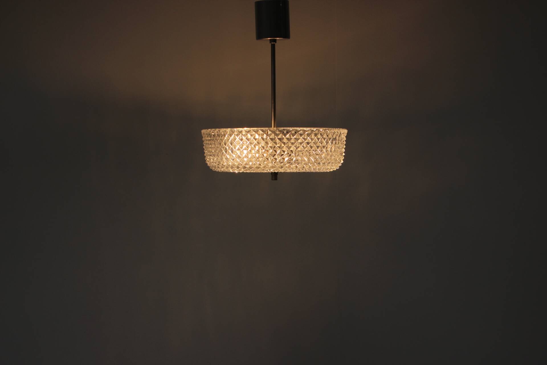 Midcentury Glass Pendant by Kamenicky Senov, 1960s