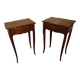 Pair of small boat cabin bedside tables / Small smoker's furniture.