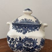 Sugar bowl in English porcelain Enoch Wedgwood Asiatic Pheasants