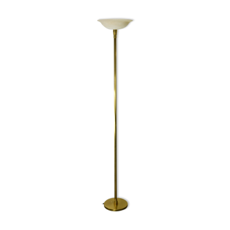 Floor lamp Gianfranco Frattini, metal gold and alabaster, Relco Milano