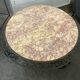 wrought iron and marble coffee table
