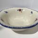 Mary Lou Digoin octagonal salad bowl diameter 28cm dark blue edge