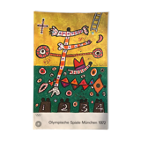 Davie allan (1920-2014) olympische spiele münchen, 1972. original poster