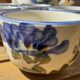 Vintage ceramic tea set for 6 bowls and a teapot.