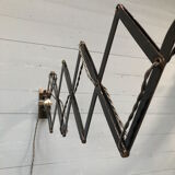 XL black scissor lamp from PeHaWe Leuchten Dresden, German 1940s