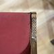 Suite de 6 chaises gondole style Empire en velours rouge