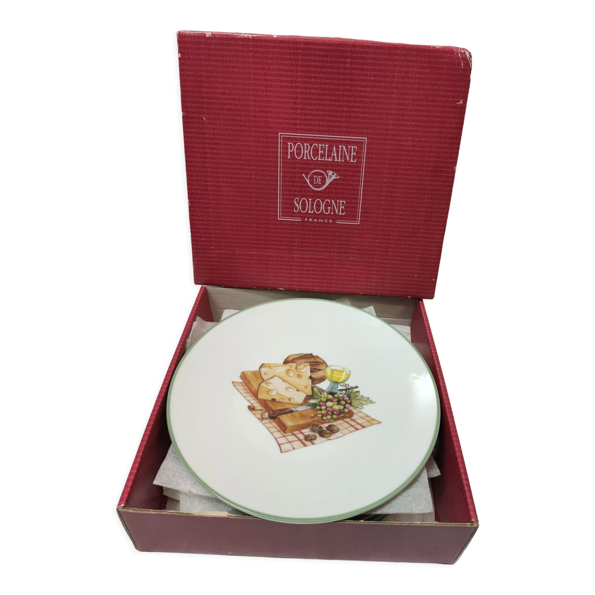 6 cheese plates Limoges Sologne porcelain